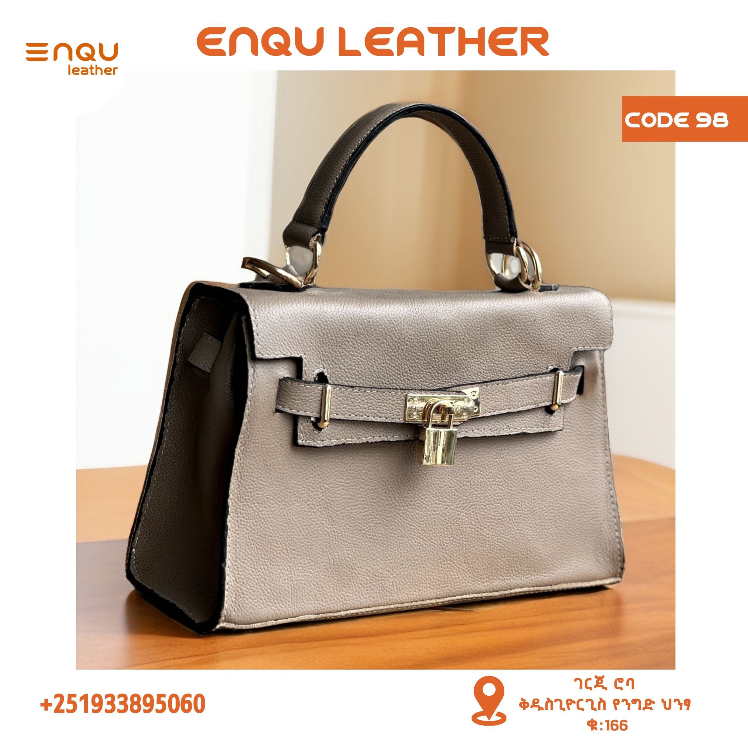 Kelly Design Leather Bag - Image 3